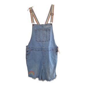 Denim Rainbow Strap Jumpsuit